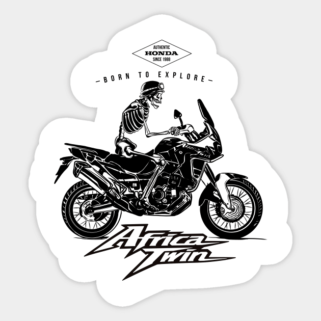 Africa Twin Motorbike Adventure Sticker by Kelimok